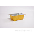 Rectangular Food Gold Color Aluminum Foil Food Container